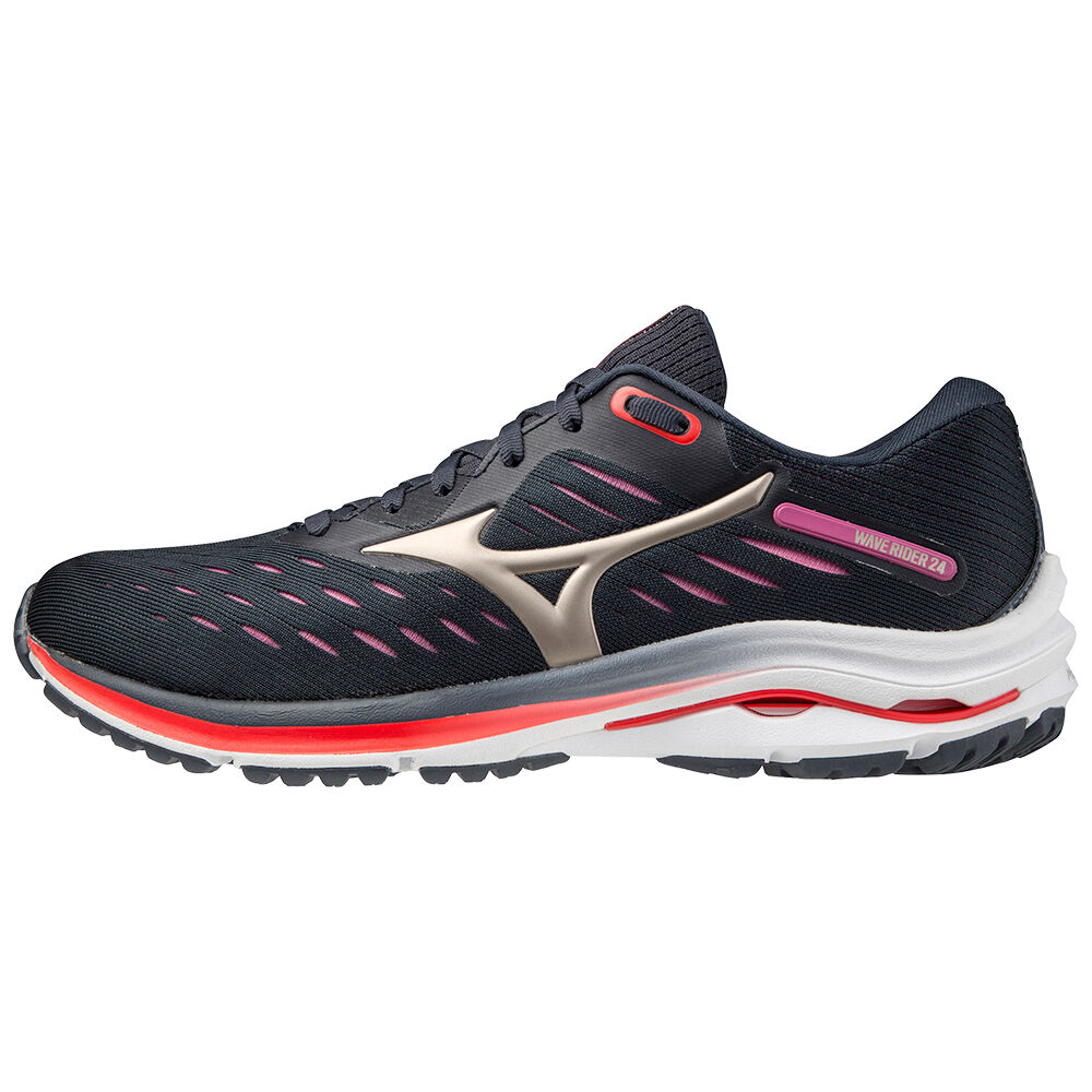 Mizuno Wave Rider 24 Női Futócipő Sötétkék/Arany JOL072863